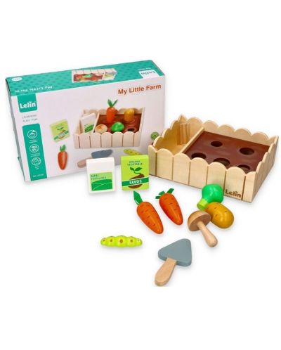 Set drvenih igračaka Lelin - Povrće za sadnju - 2