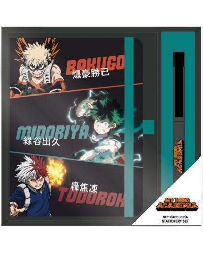 Set bilježnica s olovkom Cerda Animation: My Hero Academia - Group - 1