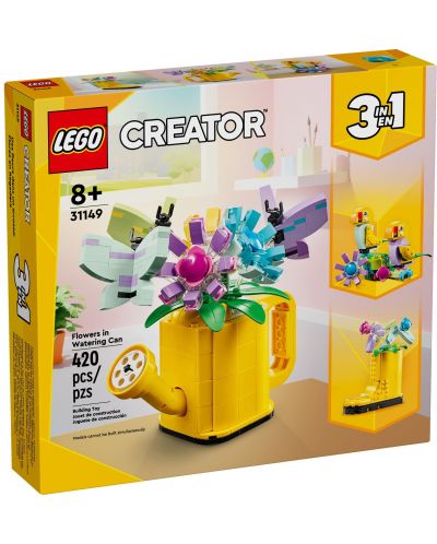 Konstruktor LEGO Creator 3 u 1 - Cvijeće u kanti za zalijevanje (31149) - 1