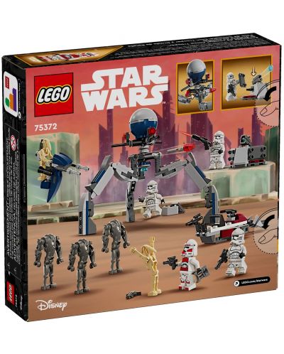 Konstruktor LEGO Star Wars - Clone Stormtroopers i Battle Droids Battle Pack (75372) - 8