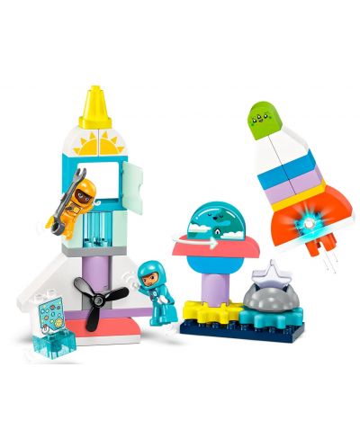Konstrukcijski set LEGO Duplo 3 u 1 - Pustolovine sa svemirskim šatlom (10422) - 5