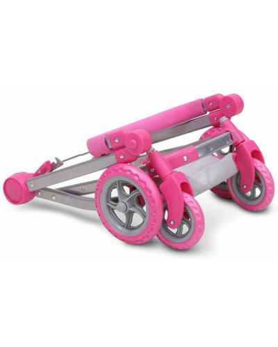 Kolica za lutke Moni Toys - Pink rose - 8