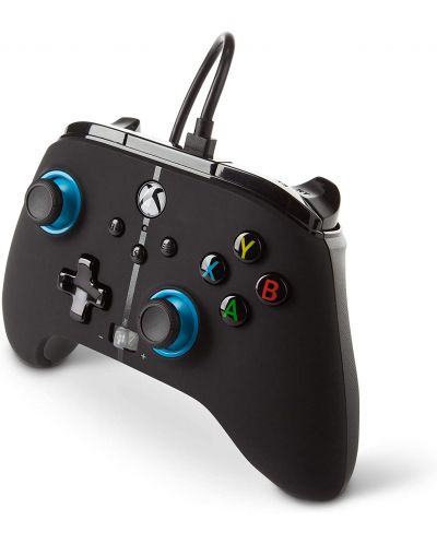 Kontroler PowerA - Enhanced, жичен, за Xbox One/Series X/S, Blue Hint - 4