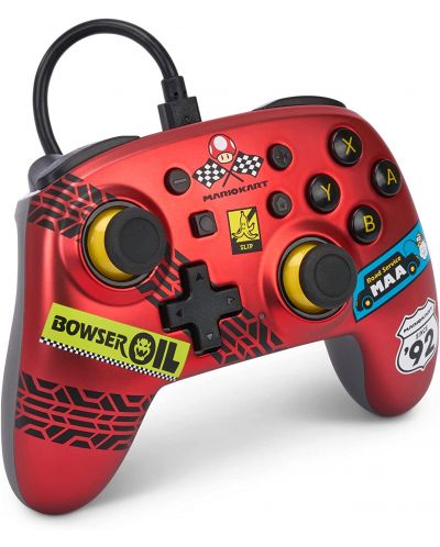 Kontroler PowerA - Nano Enhanced, žičani, za Nintendo Switch, Mario Kart: Racer Red - 2