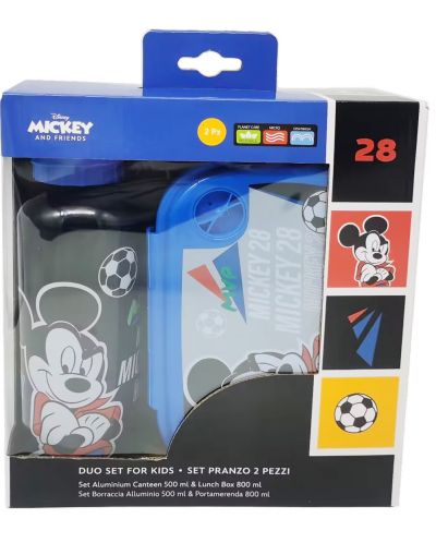 Set boca i kutija za hranu Disney - Mickey Mouse, plava - 2