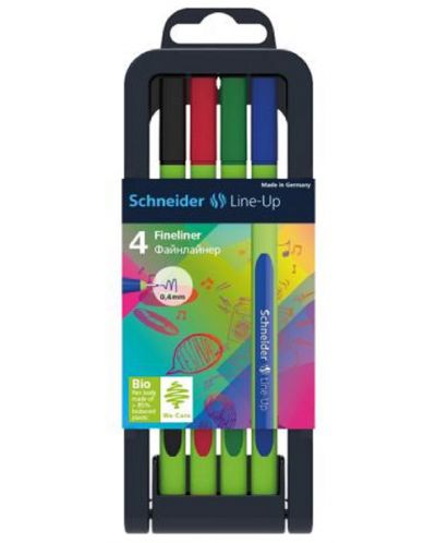 Set fineliner flomastera Schneider - Line-Up 0.4 mm, 4 boje - 1
