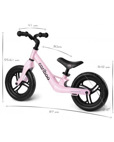 Bicikl za ravnotežu Cariboo - Magnesium Pro, ružičasti - 6