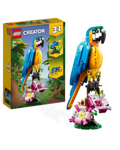 Konstruktor  3 u 1 LEGO Creator - Egzotična papiga (31136) - 2