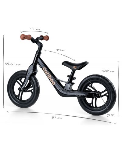 Bicikl za ravnotežu Cariboo - Magnesium Pro, crno/smeđi - 7