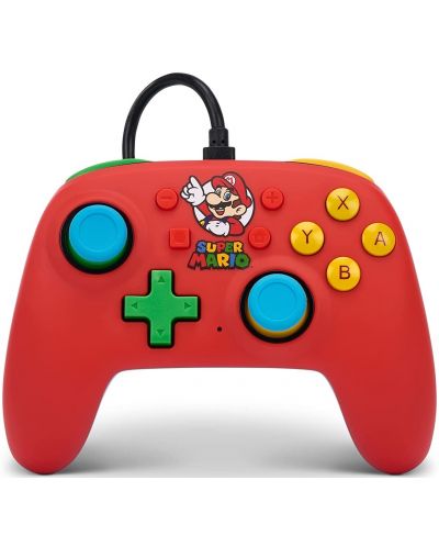 Kontroler PowerA - Nano, žičani, za Nintendo Switch, Mario Medley - 1