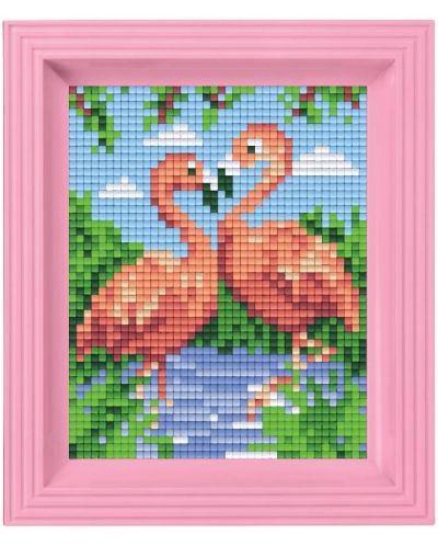 Kreativni set s okvirom i pikselima Pixelhobby Classic - Flamingo - 1