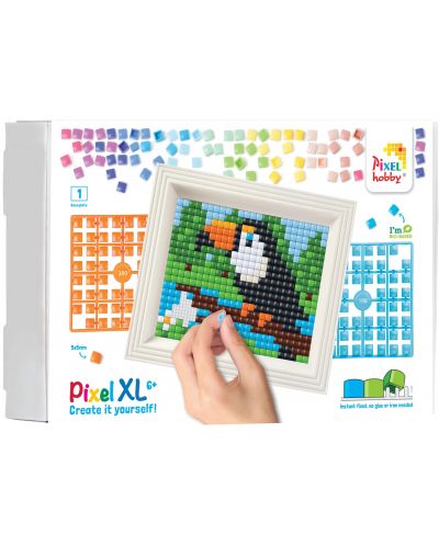 Kreativni set okvira i piksela Pixelhobby - XL, Tukan - 1