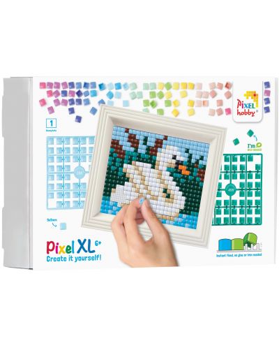 Kreativni set okvira i piksela Pixelhobby - XL, Labud - 1
