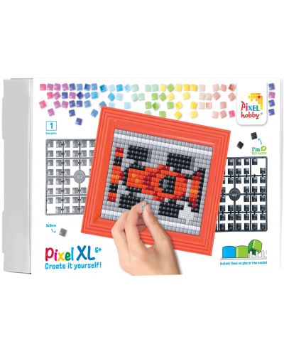 Kreativni set okvira i piksela Pixelhobby - XL, Trkači automobil - 1