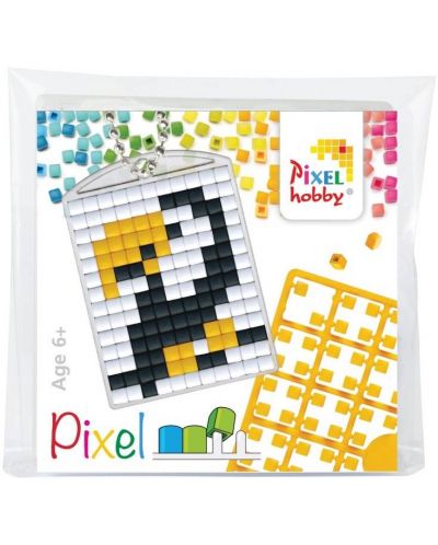 Kreativni set piksela Pixelhobby - Privjesak za ključeve, Tukan - 1