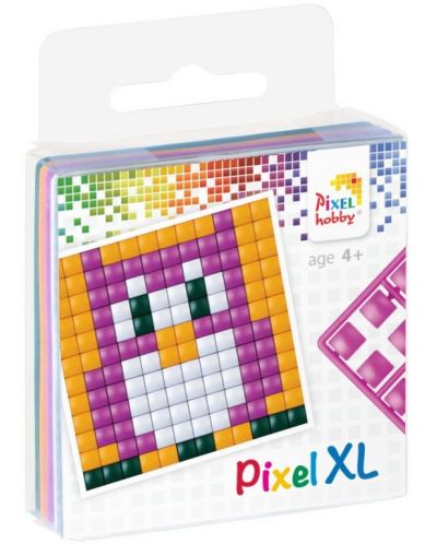 Kreativni set s pikselima Pixelhobby - XL, Sova, 4 boje - 1