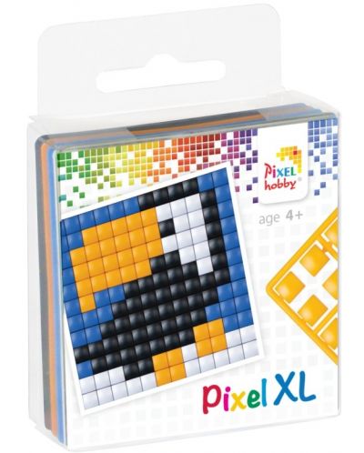 Kreativni set s pikselima Pixelhobby - Tukan, 4 boje, 240 komada - 1