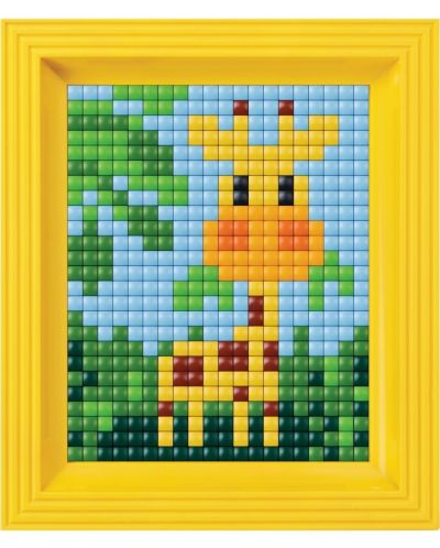 Kreativni set s okvirom i pikselima Pixelhobby - XL, Žirafa - 1
