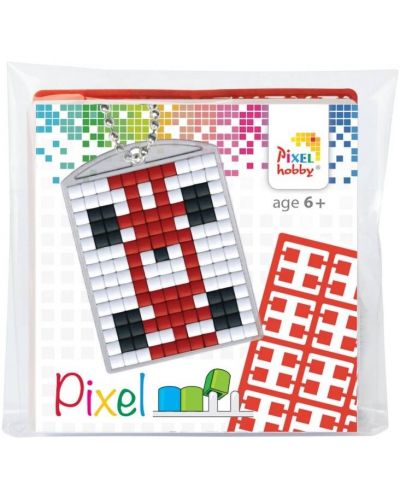 Kreativni set piksela Pixelhobby - Privjesak za ključeve, Trkaći auto - 1