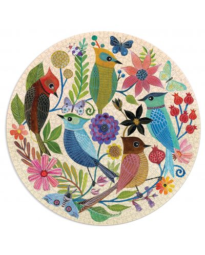 Okrugla slagalica Galison od 1000 dijelova - Cvijeće i ptice - 2