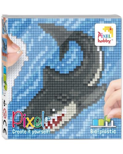 Kreativni set s pikselima Pixelhobby Classic - Morski pas - 1