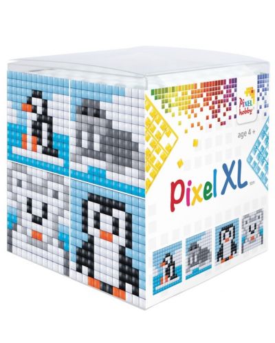 Kreativni set s pikselima Pixelhobby - XL, Kocka, polarne životinje - 1