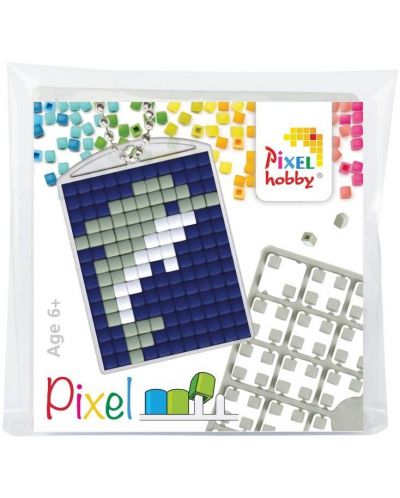 Kreativni set piksela Pixelhobby - Privjesak za ključeve, Dupin - 1