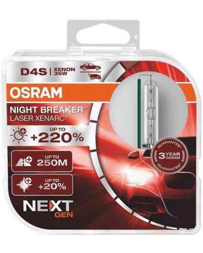 Xenon Osram - D4S, 66440XNN-HCB, Xenarc Night Breaker Laser - 1