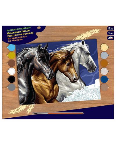 Kreativni set za crtanje KSG Crafts – Divlji konji - 1