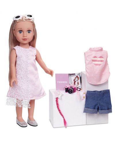 Lutka Raya Toys - Camilla, s odjećom i dodacima, 44 cm - 2