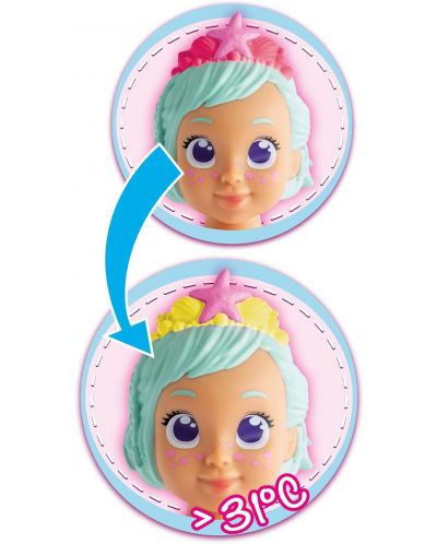 Lutka Simba Toys - Novorođenče sirena s tijarom koja mijenja boju - 3