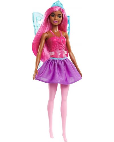Lutka Barbie Dreamtopia - Barbie vila iz bajke s krilima, s ružičastom kosom - 1