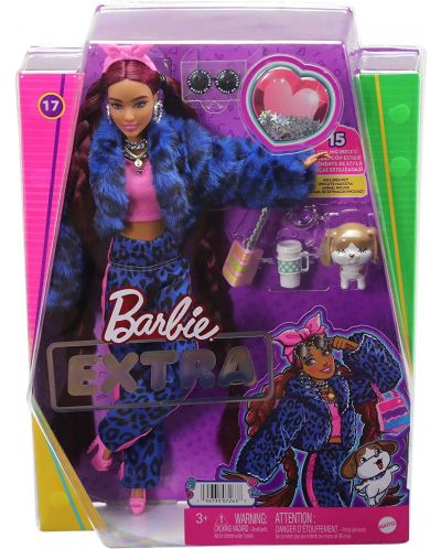 Lutka Barbie Extra - S crvenom kosom u pletenicama, psićem i dodacima - 3