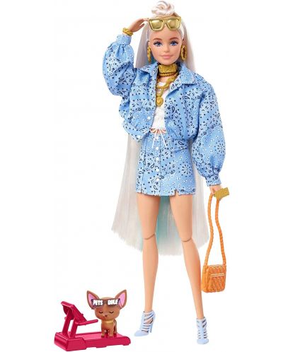 Lutka Barbie Extra - S plavom kosom, psićem i dodacima - 1