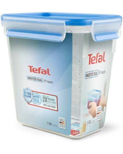 Kutija za hranu Tefal - Clip & Close, K3021912, 1.6 L, plava - 2