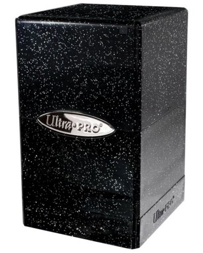 Kutija za kartice Ultra Pro Satin Tower - Glitter Black (100+ kom.) - 1