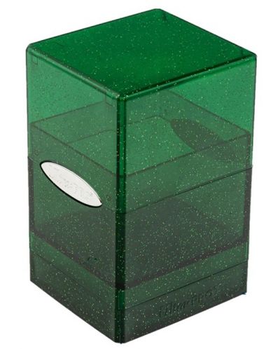 Kutija za kartice Ultra Pro Satin Tower - Glitter Green (100+ kom.) - 1