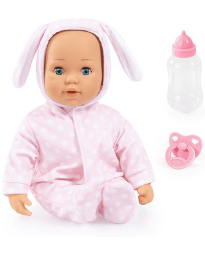 Lutka sa zvukovima Bayer - Anna Baby, svijetloružičasti zeko, 38 cm - 1