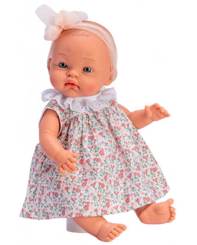 Lutka Asi Dolls - Beba Alex, s mašnom i haljinom s motivom cvijeća, 36 cm - 1
