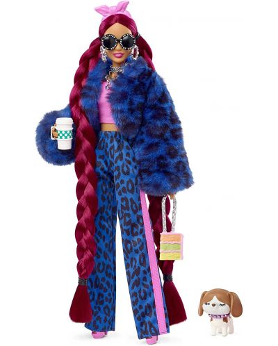 Lutka Barbie Extra - S crvenom kosom u pletenicama, psićem i dodacima - 1