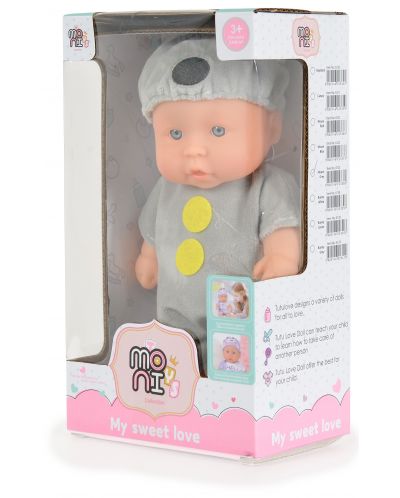 Lutka Moni Toys - U sivom kostimu miša, 20 cm - 3