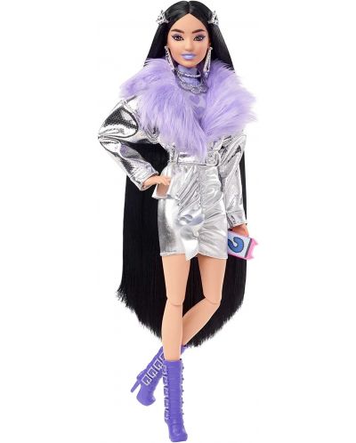 Lutka Barbie Extra - S crnom kosom, ljubičastim čizmama i dodacima - 2
