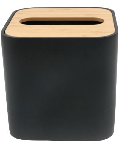 Kutija za salvete ili maramice Inter Ceramic - Ninel, crna-bambus - 1