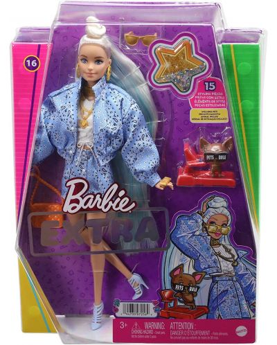 Lutka Barbie Extra - S plavom kosom, psićem i dodacima - 5