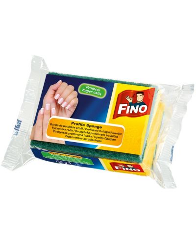 Kuhinjska spužva s kanalom Fino - Protects finger nails, 1 komad - 1