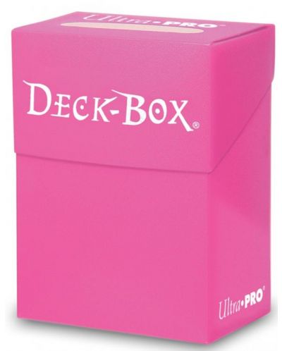 Kutija za karte Ultra Pro - Solid Color Deck Box, Bright Pink (80+ kom.) - 1