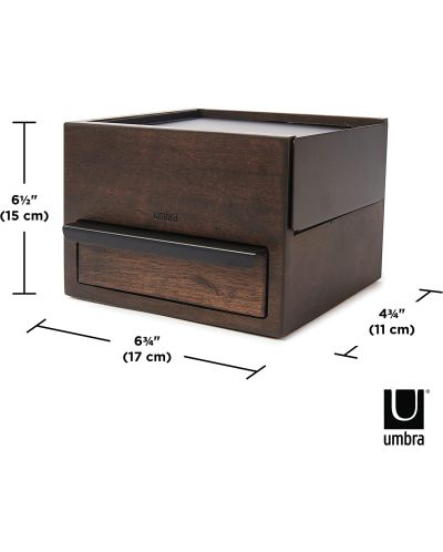 Kutija za nakit i pribor Umbra - Mini Stowit, crna - 2