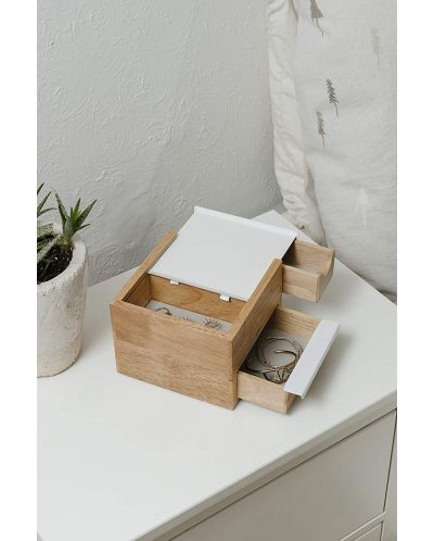 Kutija za nakit i pribor Umbra - Mini Stowit, prirodno drvo - 6