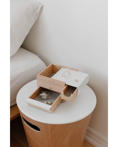 Kutija za nakit i pribor Umbra - Mini Stowit, prirodno drvo - 7