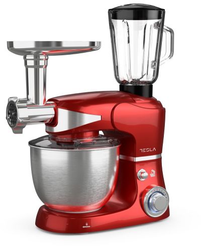 Kuhinjski robotTesla - KR600RA, 1000W, 6 brzina, crveno/srebrni - 2